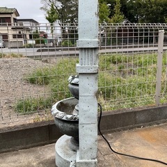 ライオン ガーデン用ウォールファウンテン 壁泉 動作品 補修跡有り ヨーロッパ庭園建築風 100V循環ポンプ噴水  樹脂製の画像