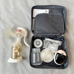 LARUTAN 電動搾乳機 コードレス ほぼ新品＆手動搾乳機(おまけ：ピジョン 母乳フリーザーパック)  バラ売り可能 お問い合わせくださいの画像