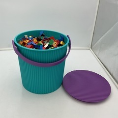ブロック（レゴ含)まとめ売りバケツ付 　　の画像