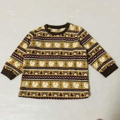 【UNIQLOあったか・2点セット】フリースパジャマ　上下セット　90サイズの画像