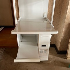 レンジ台　米びつ付きレンジボックスの画像