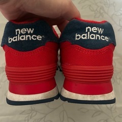 New Balance 574 レッド/ネイビー スニーカー 23cmの画像