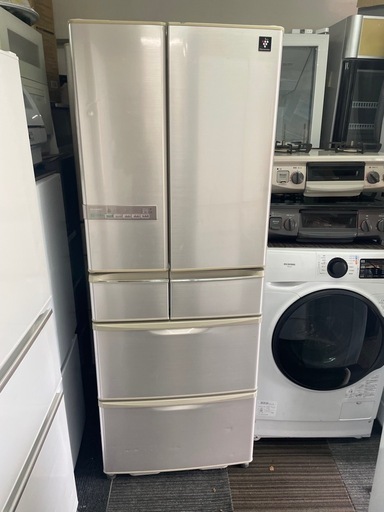 北九州市内配送無料　保証付き シャープ SHARP 冷蔵庫（440L・フレンチドア） プラズマクラスター7000搭載 ゴールド系 SJ-XF44W