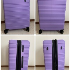 NERE スーツケース　キャリーケース 28インチ　ファスナー　パープル ラージスーツケース の画像