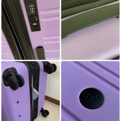 NERE スーツケース　キャリーケース 28インチ　ファスナー　パープル ラージスーツケース の画像