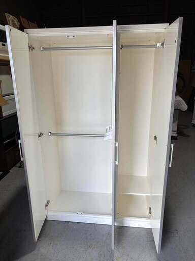 国産 共和産業 モダンワードローブ 洋服箪笥 幅113cm Used/美品 国産 共和産業 モダンワードローブ 洋服箪笥 幅113cm Used/美品