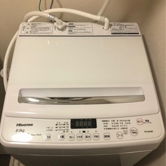 ハイセンス8kg洗濯機の画像