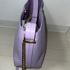 ラベンダー ショルダーバッグ 合成皮革　新品の画像