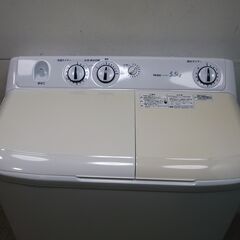 👕👚Haier  5.5kg 二槽式洗濯機  JW-W55G  ハイアール ステンレス脱水槽  給水切替  すすぎ水位調整の画像