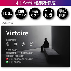 名刺印刷 100枚 両面 フルカラー 紙ケース付 No.2…