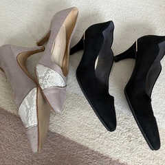 パンプス2足200円　24ｃｍの画像