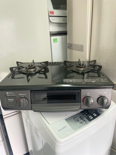 配送可能　保証付き リンナイ ガスコンロ NTM35BKL 2022年製 都市用ガス ブラック