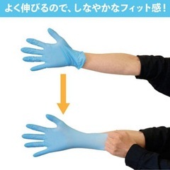 ニトリル　使い捨て手袋　Mサイズ　ブルー　1,000枚の画像