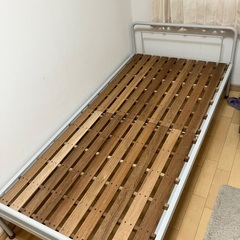 無印良品　シングルベッド　スチールパイプ　MUJIの画像