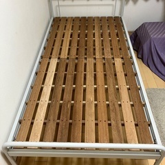 無印良品　シングルベッド　スチールパイプ　MUJIの画像