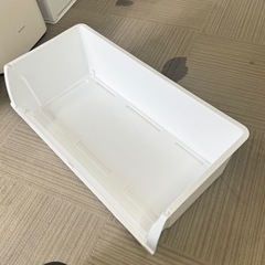 【超美品‼️】定価1,990円♪ ニトリ 77cm幅収納ケース プラケース プラスチックケース 前蓋 ホワイト♪の画像