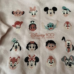【80】ディズニー100周年 トレーナー ピンクの画像