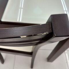 ★リユースのサカイ日立店★HJ7987  ダイニングテーブルセット ダークブラウン H70×D85×W120～155 クリーニング済み の画像