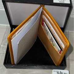 本革　マネークリップ 札ばさみ イエロー　新品の画像