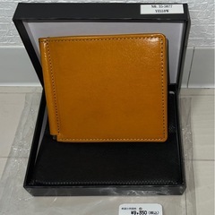 本革　マネークリップ 札ばさみ イエロー　新品の画像