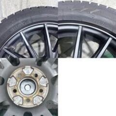 レガシィ インプレッサ 等 Weds VELVA SPORT スタッドレスタイヤ セット 17インチ 7J 5H 100 +47 215/50R17 20年製 トーヨー GIZ2 バリ溝の画像