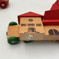 ドイツ製知育玩具エルツ地方木製汽車セット　木のおもちゃの画像