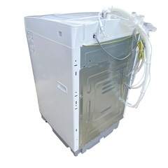 【ジ1009-10】便利なふろ水汲み取りホース付き‼️SHARP 全自動電気洗濯機 ES-GE7F-W 7kg 2022年製の画像