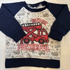 【２着セット】長袖トップス（消防車＆ライオン）の画像