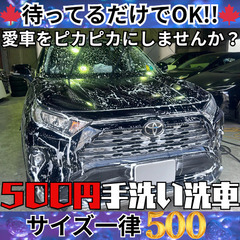 🚗【サイズ関係なし！手洗い洗車500円✨】