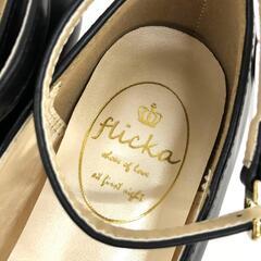 【新品保管品】‪︎❤︎‪︎ flicka/フリッカ☆足首ベルト付きパンプス Lの画像