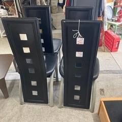 椅子レザー黒　4脚の画像