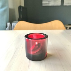 イッタラ　マリメッコ　キビ　キャンドルホルダー　クランベリー　クリスマス　ガラスの画像