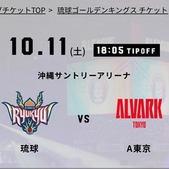 琉球ゴールデンキングスvsアルバルク東京チケット2枚