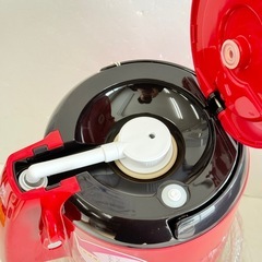 【美品】タイガー レディポット らくで～す PNB-2500 魔法瓶 卓上ポット 保温ポット 2.52L レバー式 給湯 ガラスまほうびん 78℃以上(10h)・64℃以上(24h) 取説・外箱付 本体美品 レッド 赤 会社 自宅 会議室 オフィス 来客用 お茶 コーヒー ティー 省エネ 真空の画像