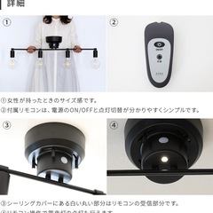 シーリングライト 電球付き ブラックの画像