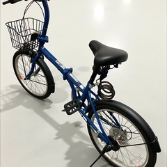 ジェフリーズ AMADEUS 20インチ 折りたたみ自転車 シマノ6段変速 前カゴ LEDライト ロック錠付き 中古品販売の画像