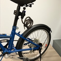 ジェフリーズ AMADEUS 20インチ 折りたたみ自転車 シマノ6段変速 前カゴ LEDライト ロック錠付き 中古品販売の画像