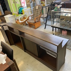K2510-112 karimoku 3分割L字型カウンターテーブル　RUSTlCキズ汚れ有りの画像