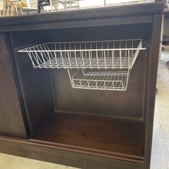 K2510-112 karimoku 3分割L字型カウンターテーブル　RUSTlCキズ汚れ有りの画像