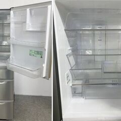 高年式!2023年製! 日立 HITACHI 冷蔵庫 Kタイプ シルバー R-K40T-S 幅60cm 401L 5ドア 右開きタイプ 中古家電 店頭引取歓迎 yR10134の画像