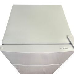 エルソニック ELSONIC 2ドア冷蔵庫 ECH-R85 2024年製 85L 動作確認済 美品 直接引取OK の画像
