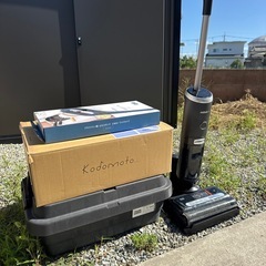 掃除機、サンドクリエ抗菌砂、フライパン収納の画像