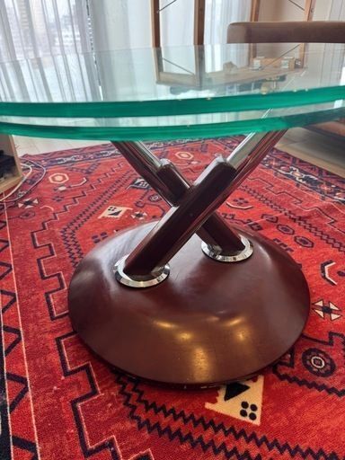 特価】Ronald Schmitt（ロナルド・シュミット）／ガラステーブル／伸縮