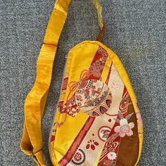 【新品】帯リメイクバッグ　しずく型ボディバック　ワンショルダー　ハンドメイドの画像