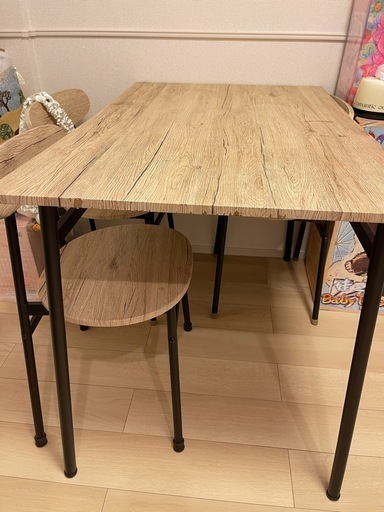 ダイニングテーブルセット 5点セット(テーブル×1、チェア×4) オーク