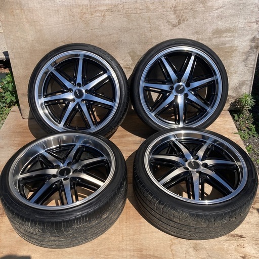 コラゾン20インチ ホイールセット ブラック/シルバー 4本通し (てつ