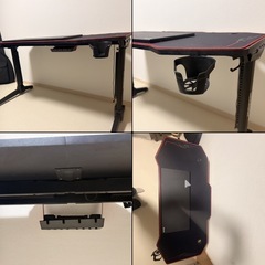  WearsonゲーミングデスクRGB LEDライト付き Gaming Desk 幅140cm奥行62cm高さ75cm 超大作業台の画像