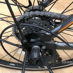 ss7711　ブリヂストン クロスバイク 27インチ メタリックグレー TB1 7段変速 鍵付き BRIDGESTONE 自転車 27型 通勤・通学 自転車 中古の画像