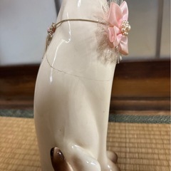 昭和レトロ 白猫 置物 割れありの画像