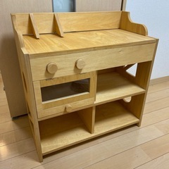 【お譲り先決まりました】おままごとキッチン　棚の画像